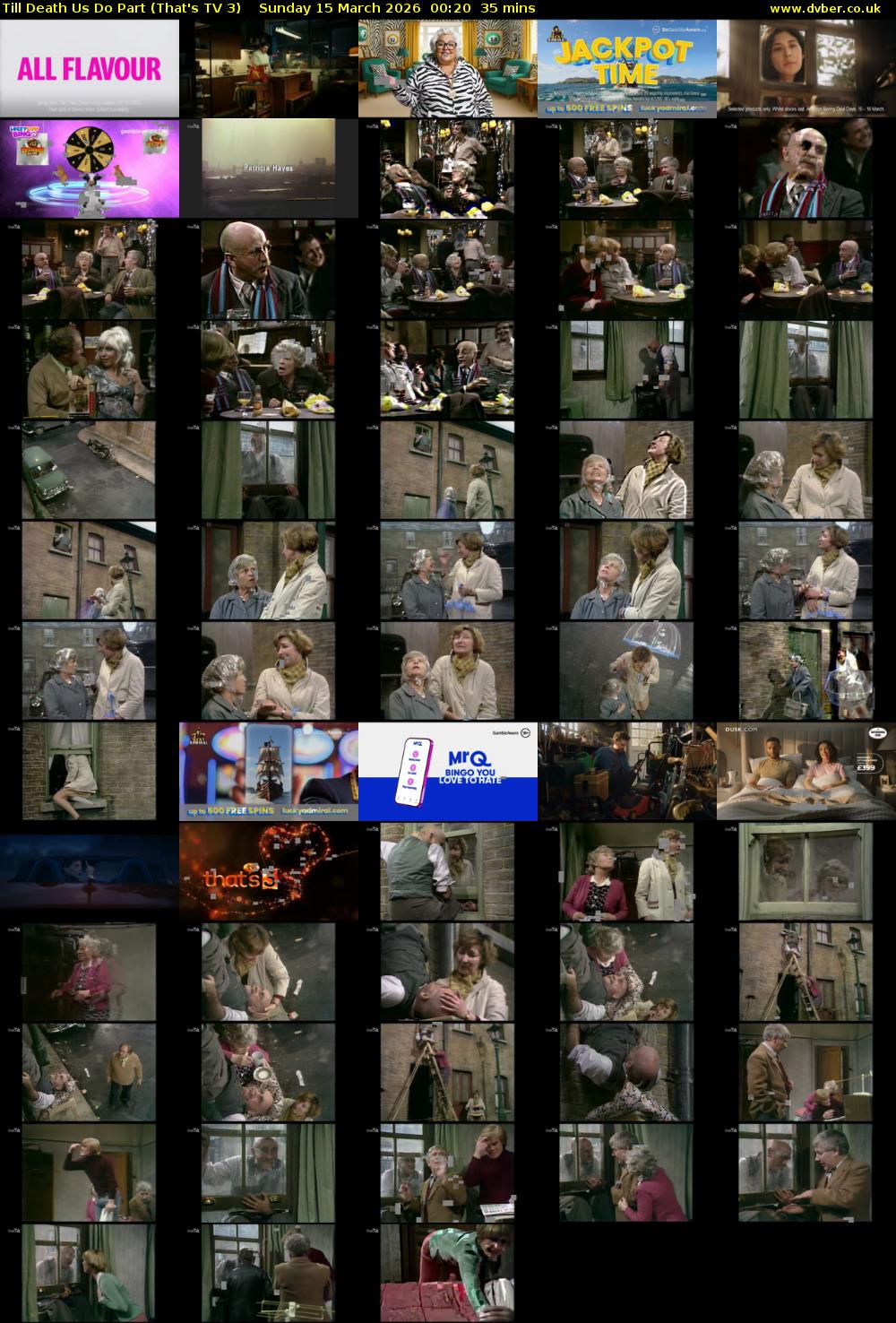 Till Death Us Do Part (That's TV 3) Sunday 15 March 2026 00:20 - 00:55