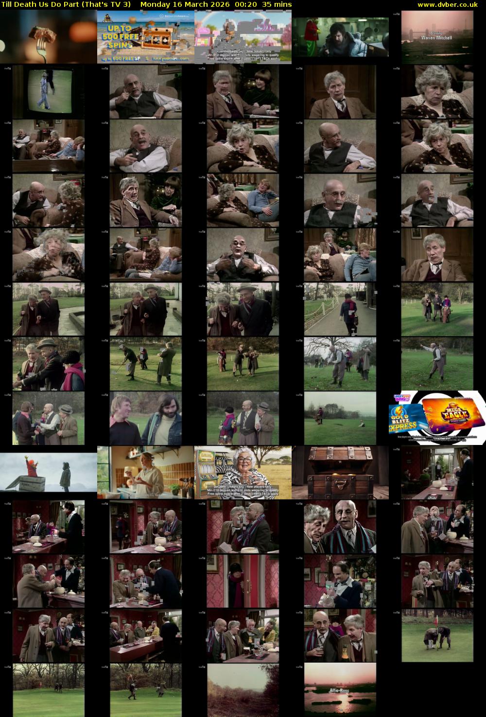 Till Death Us Do Part (That's TV 3) Monday 16 March 2026 00:20 - 00:55