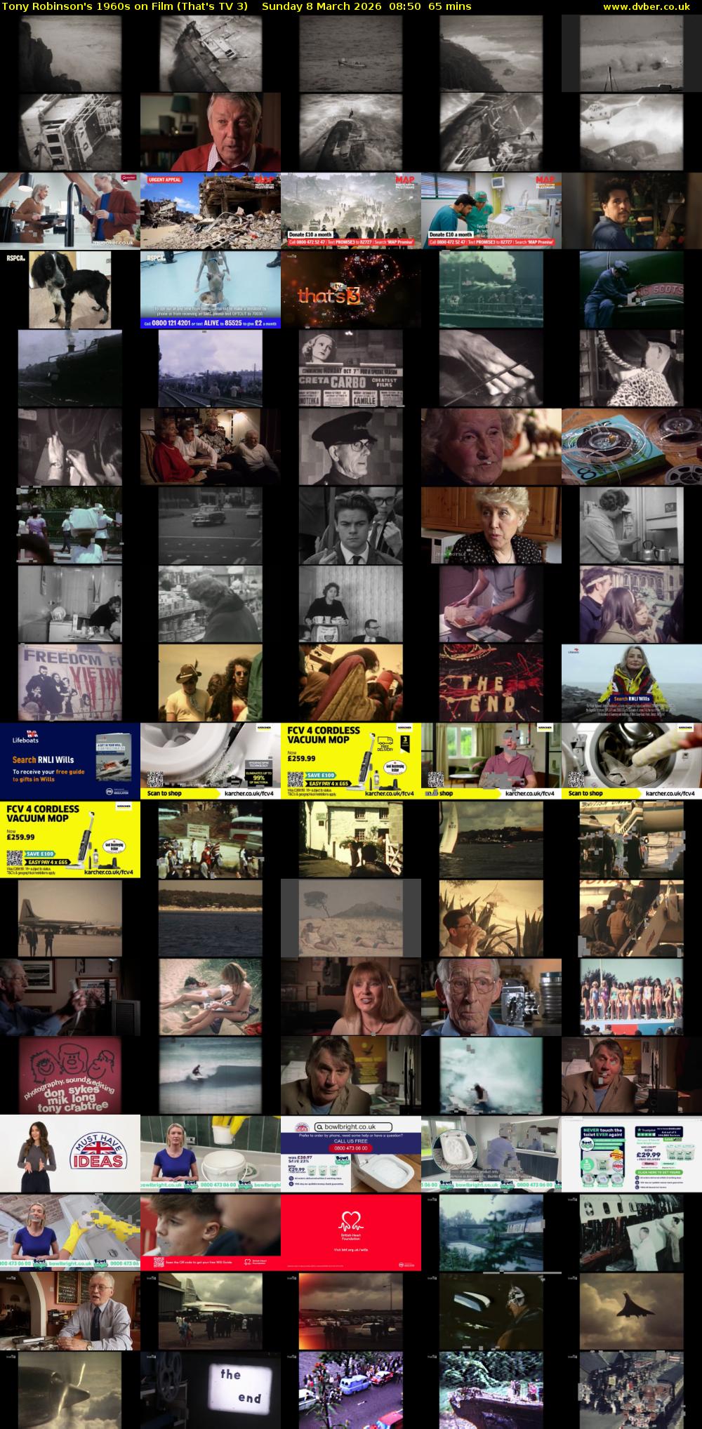 Tony Robinson's 1960s on Film (That's TV 3) Sunday 8 March 2026 08:50 - 09:55