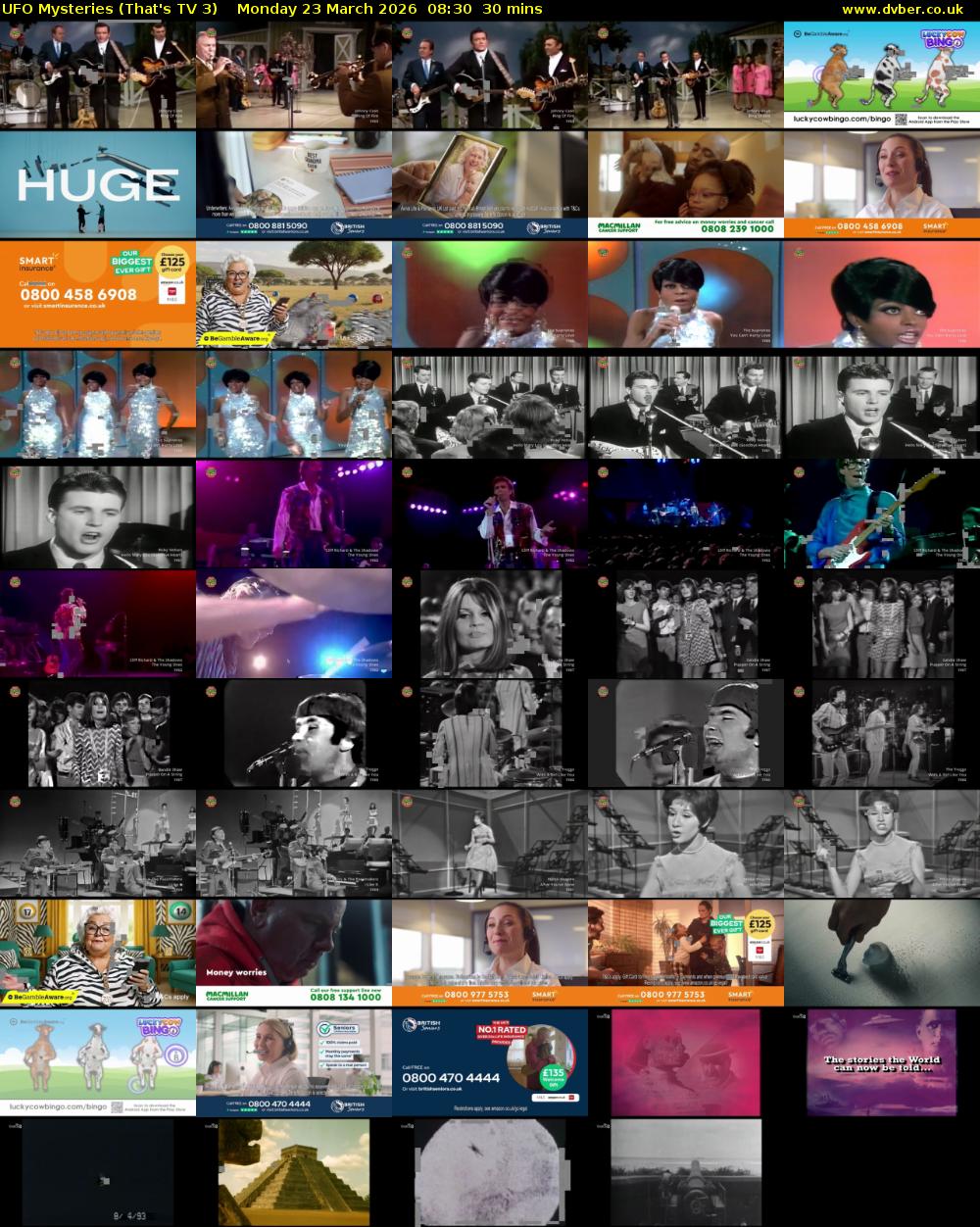 UFO Mysteries (That's TV 3) Monday 23 March 2026 08:30 - 09:00