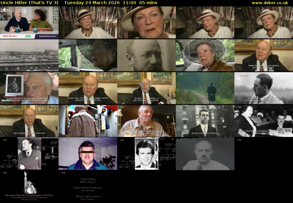 Uncle Hitler (That's TV 3) Tuesday 24 March 2026 11:00 - 12:05