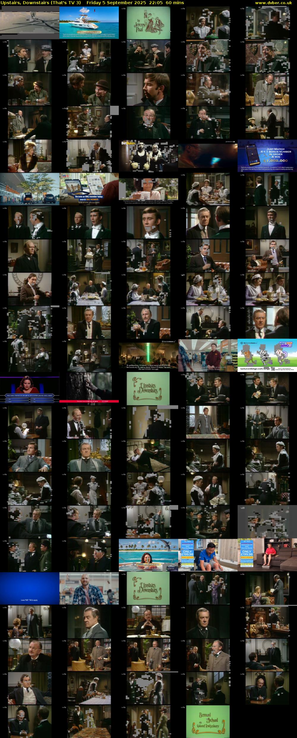Upstairs, Downstairs (That's TV 3) Friday 5 September 2025 22:05 - 23:05