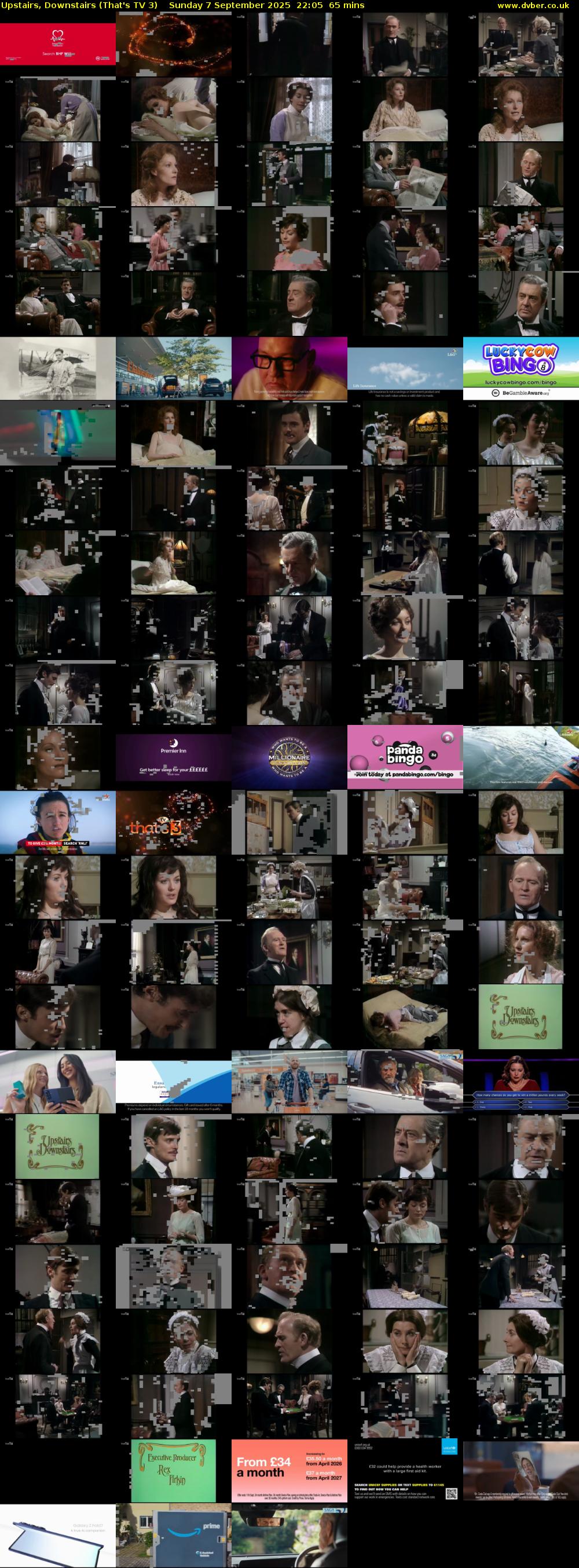 Upstairs, Downstairs (That's TV 3) Sunday 7 September 2025 22:05 - 23:10