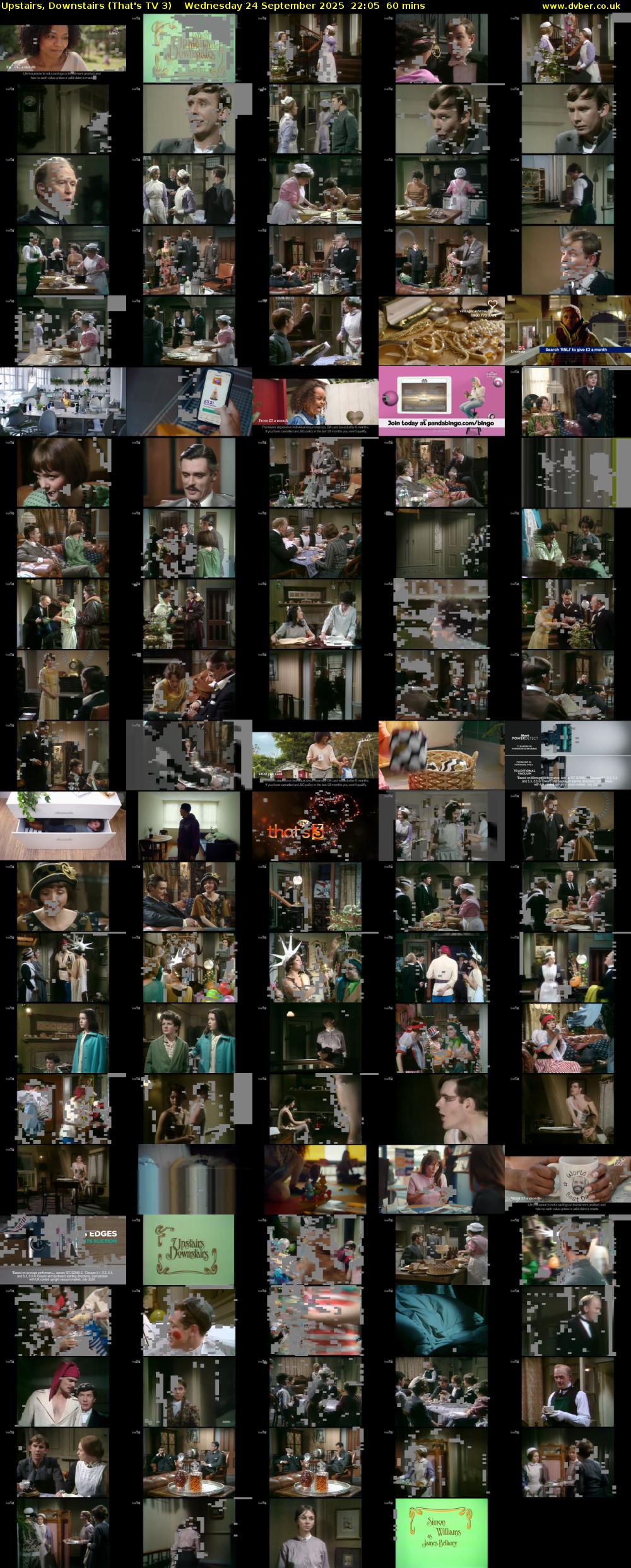Upstairs, Downstairs (That's TV 3) Wednesday 24 September 2025 22:05 - 23:05