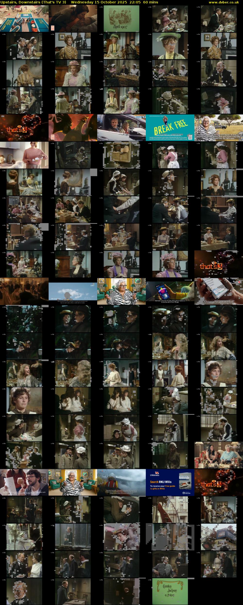 Upstairs, Downstairs (That's TV 3) Wednesday 15 October 2025 22:05 - 23:05