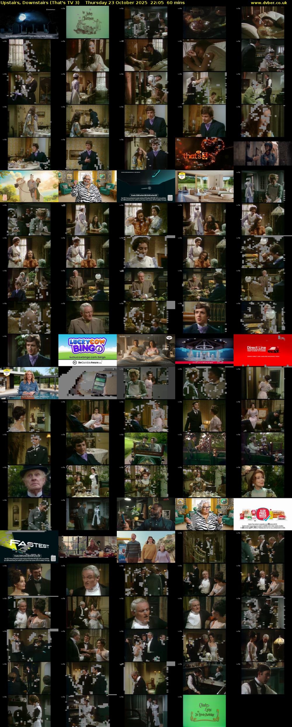 Upstairs, Downstairs (That's TV 3) Thursday 23 October 2025 22:05 - 23:05