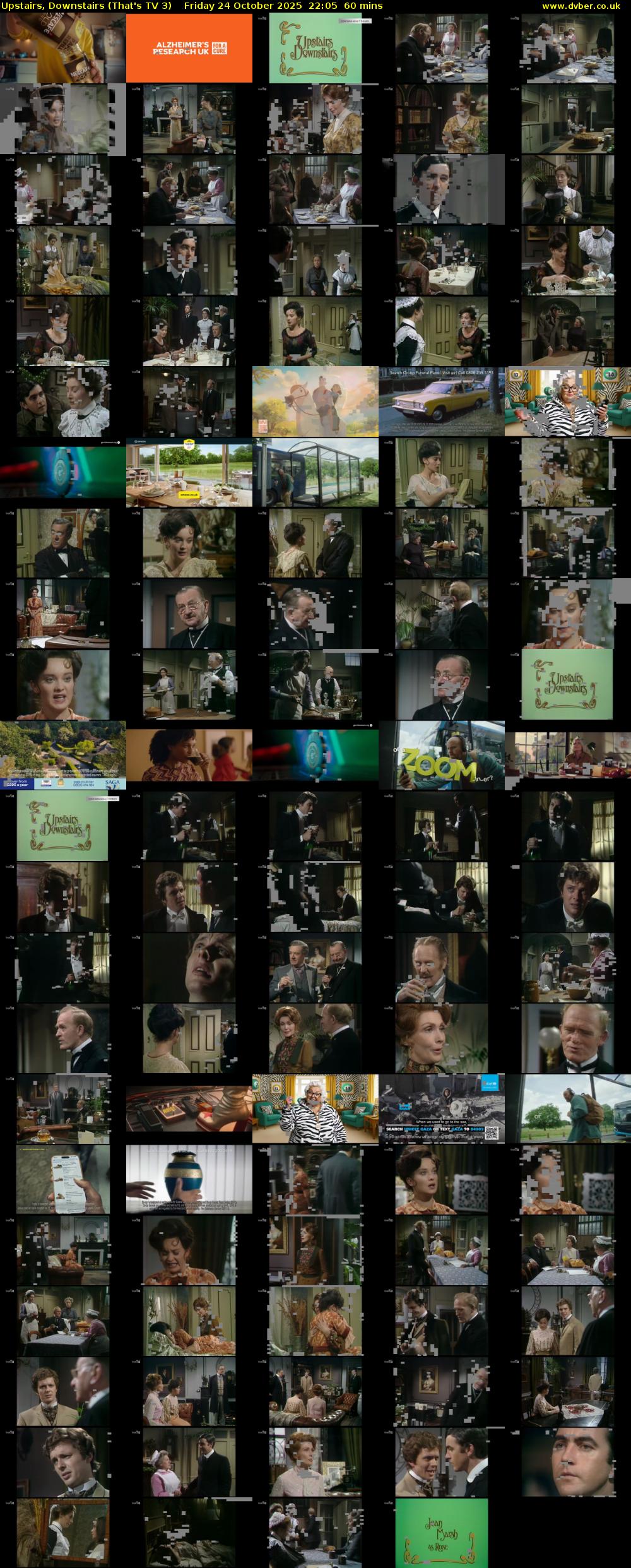 Upstairs, Downstairs (That's TV 3) Friday 24 October 2025 22:05 - 23:05
