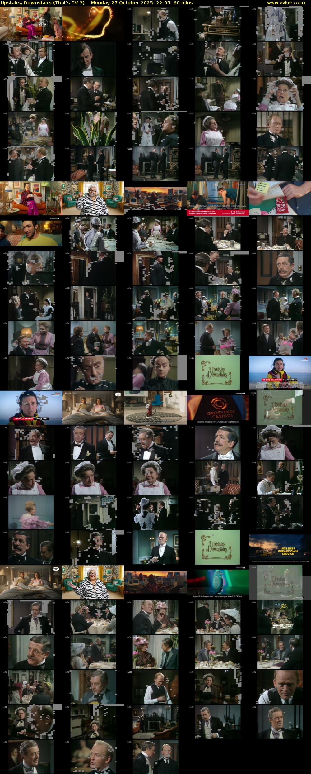 Upstairs, Downstairs (That's TV 3) Monday 27 October 2025 22:05 - 23:05