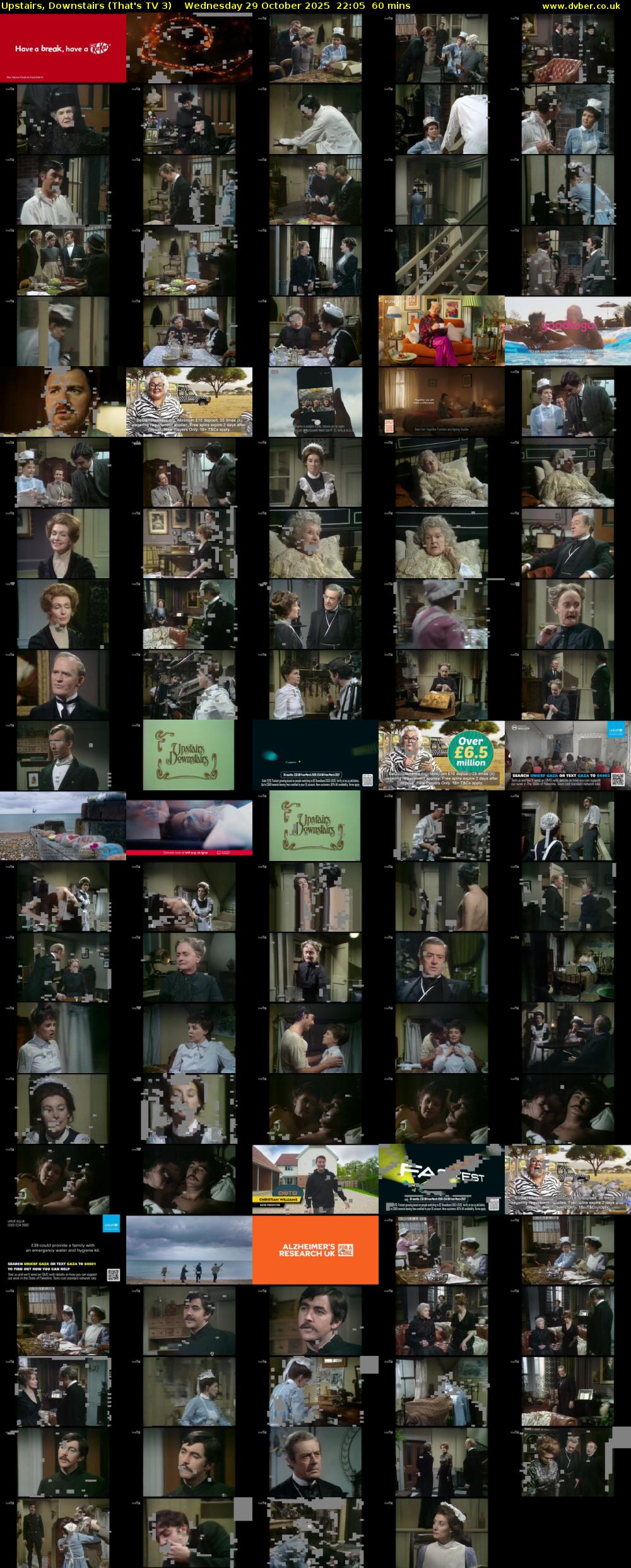 Upstairs, Downstairs (That's TV 3) Wednesday 29 October 2025 22:05 - 23:05