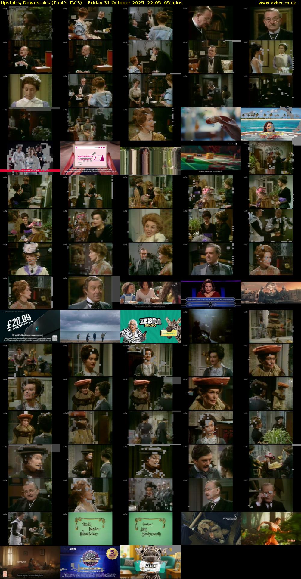 Upstairs, Downstairs (That's TV 3) Friday 31 October 2025 22:05 - 23:10