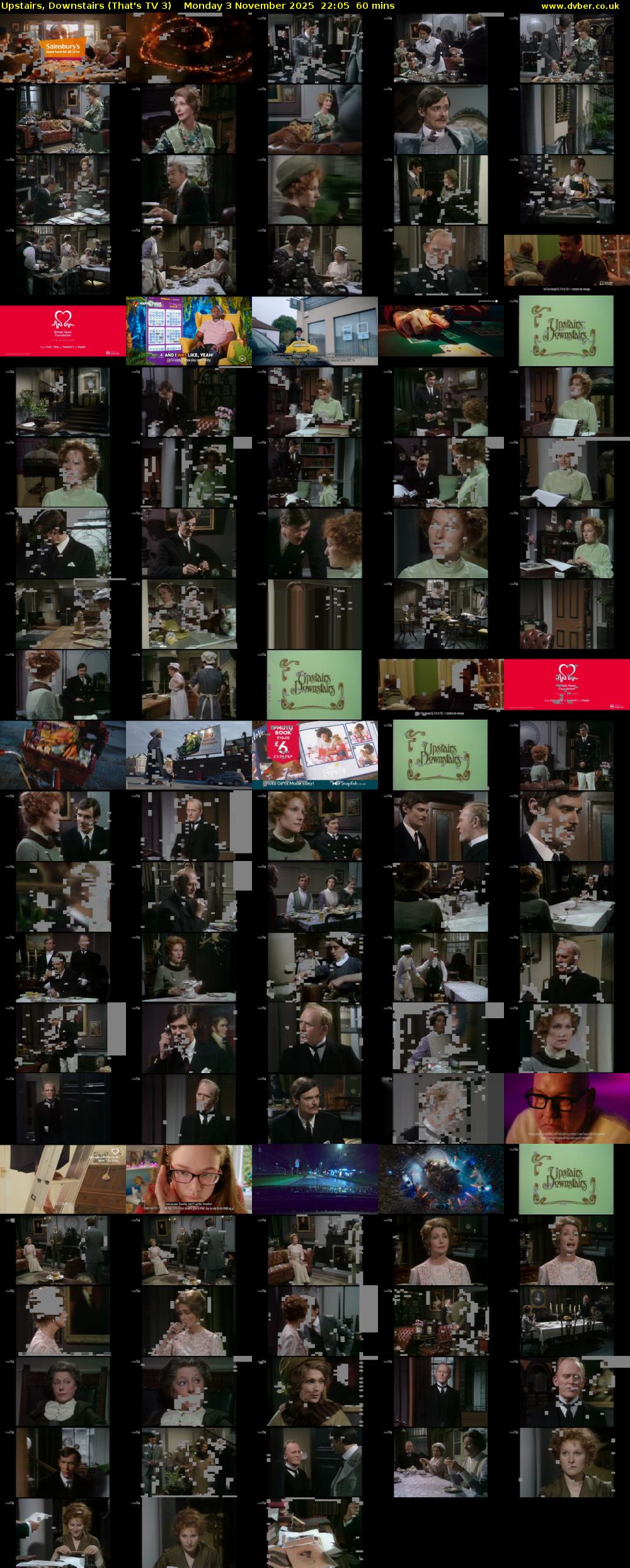 Upstairs, Downstairs (That's TV 3) Monday 3 November 2025 22:05 - 23:05