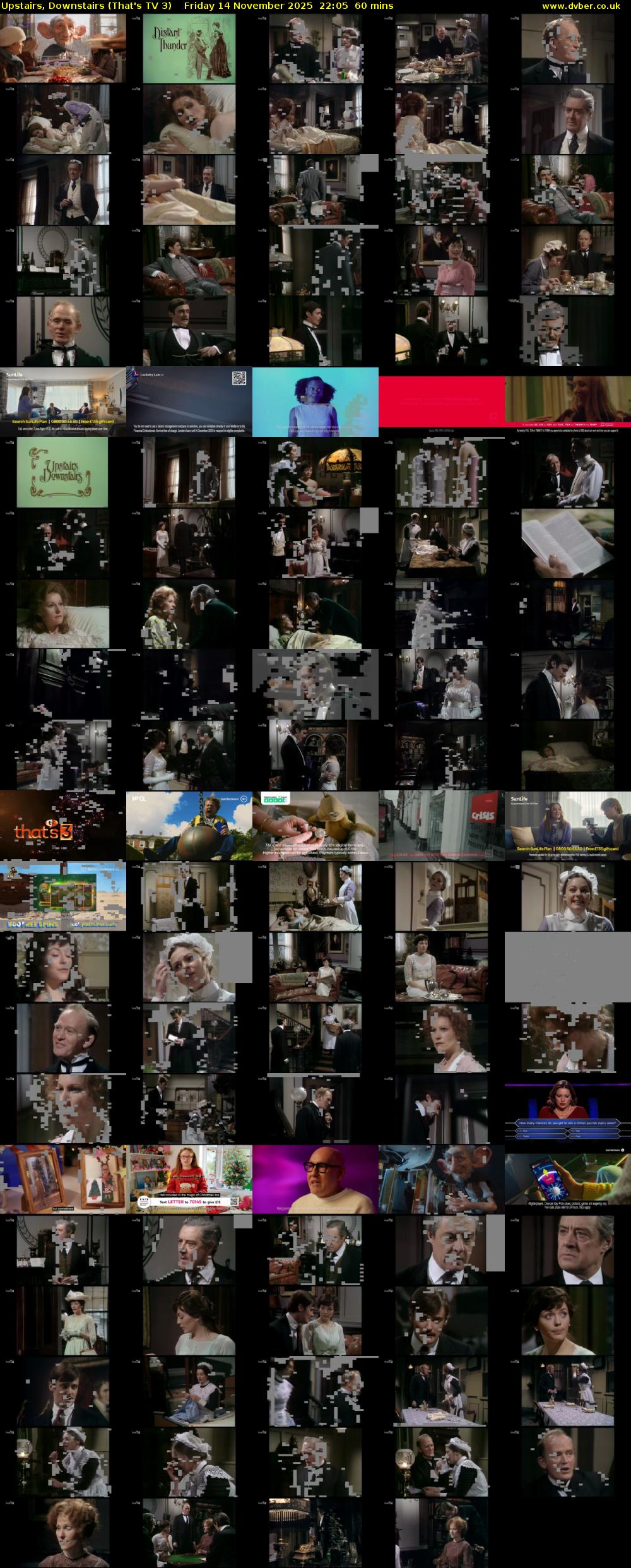 Upstairs, Downstairs (That's TV 3) Friday 14 November 2025 22:05 - 23:05