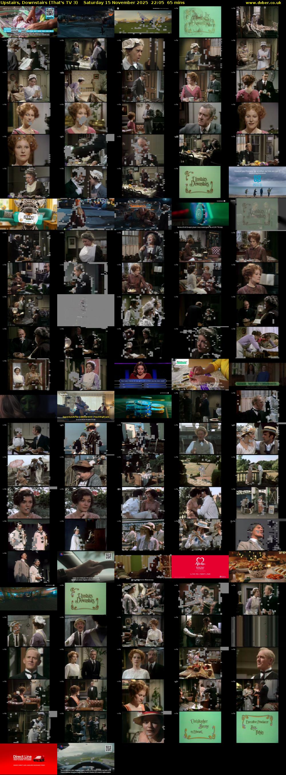 Upstairs, Downstairs (That's TV 3) Saturday 15 November 2025 22:05 - 23:10