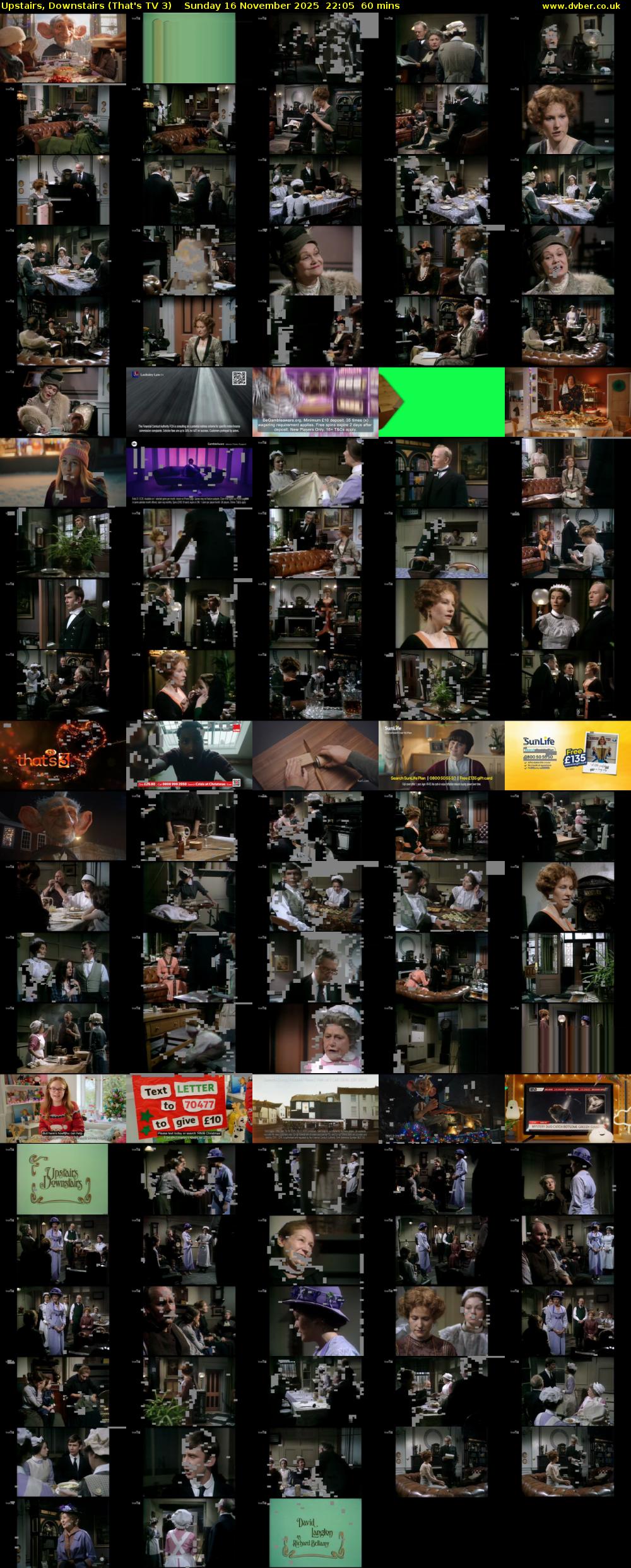 Upstairs, Downstairs (That's TV 3) Sunday 16 November 2025 22:05 - 23:05