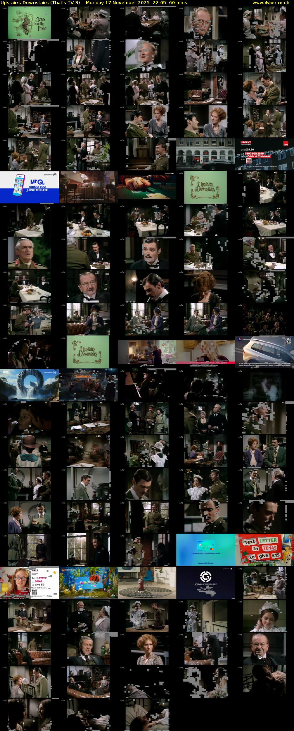 Upstairs, Downstairs (That's TV 3) Monday 17 November 2025 22:05 - 23:05