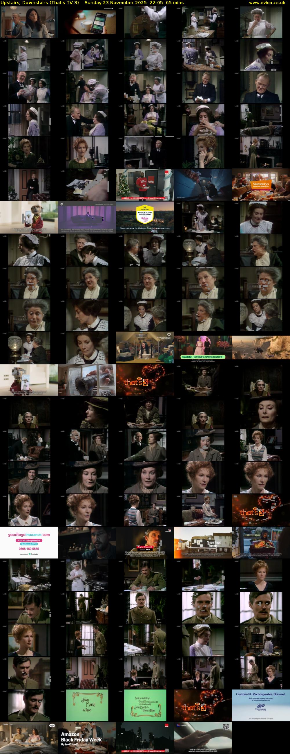 Upstairs, Downstairs (That's TV 3) Sunday 23 November 2025 22:05 - 23:10