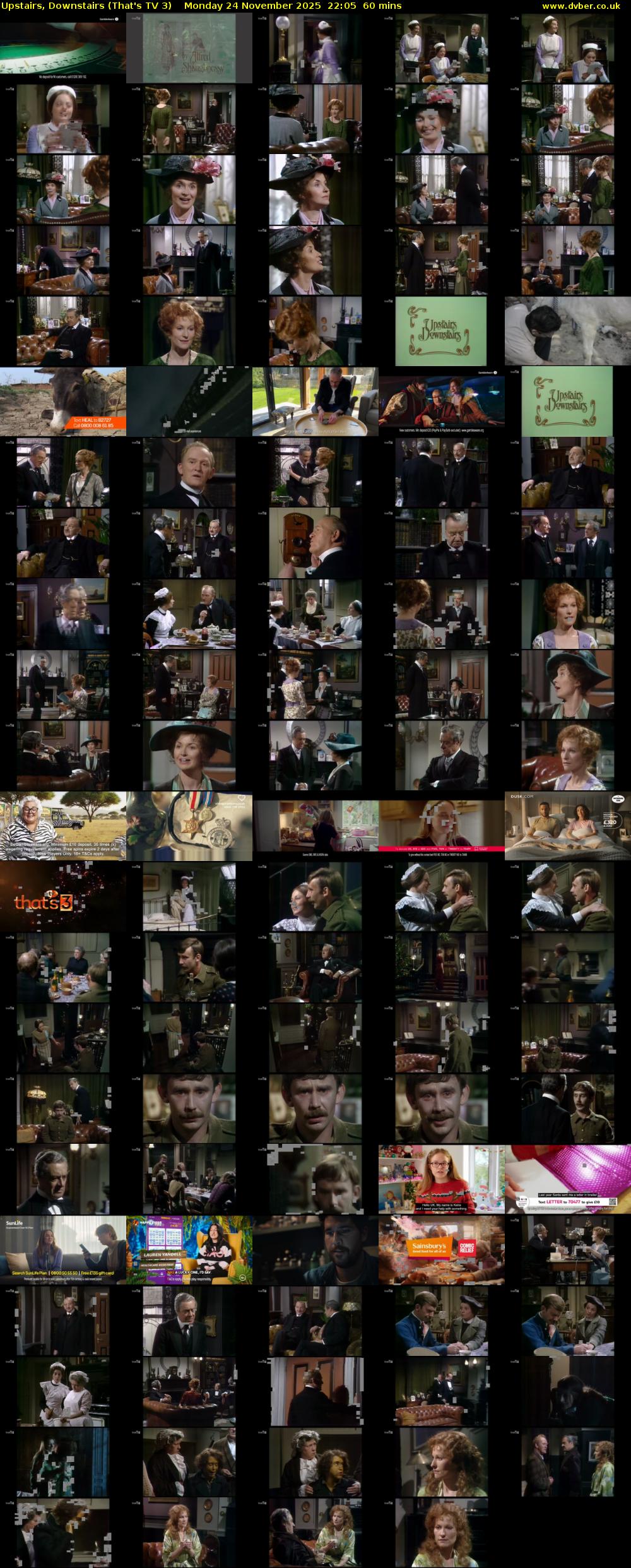 Upstairs, Downstairs (That's TV 3) Monday 24 November 2025 22:05 - 23:05