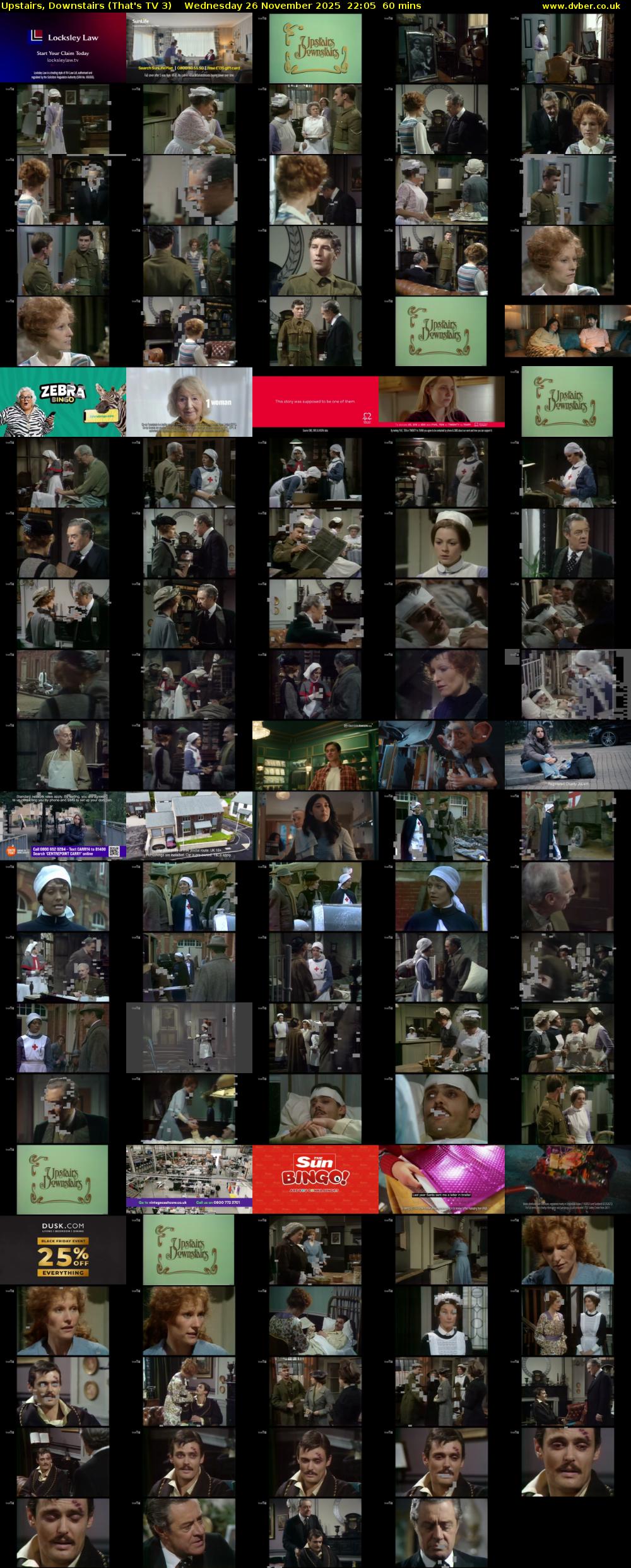 Upstairs, Downstairs (That's TV 3) Wednesday 26 November 2025 22:05 - 23:05