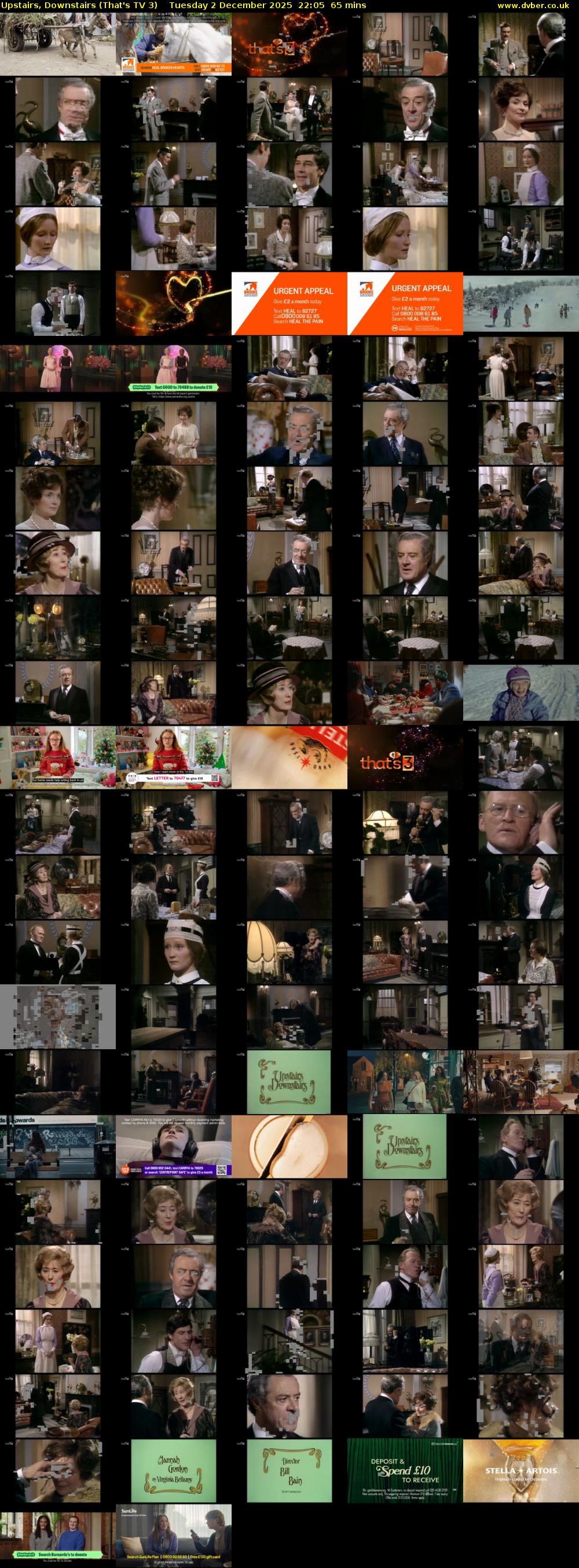 Upstairs, Downstairs (That's TV 3) Tuesday 2 December 2025 22:05 - 23:10