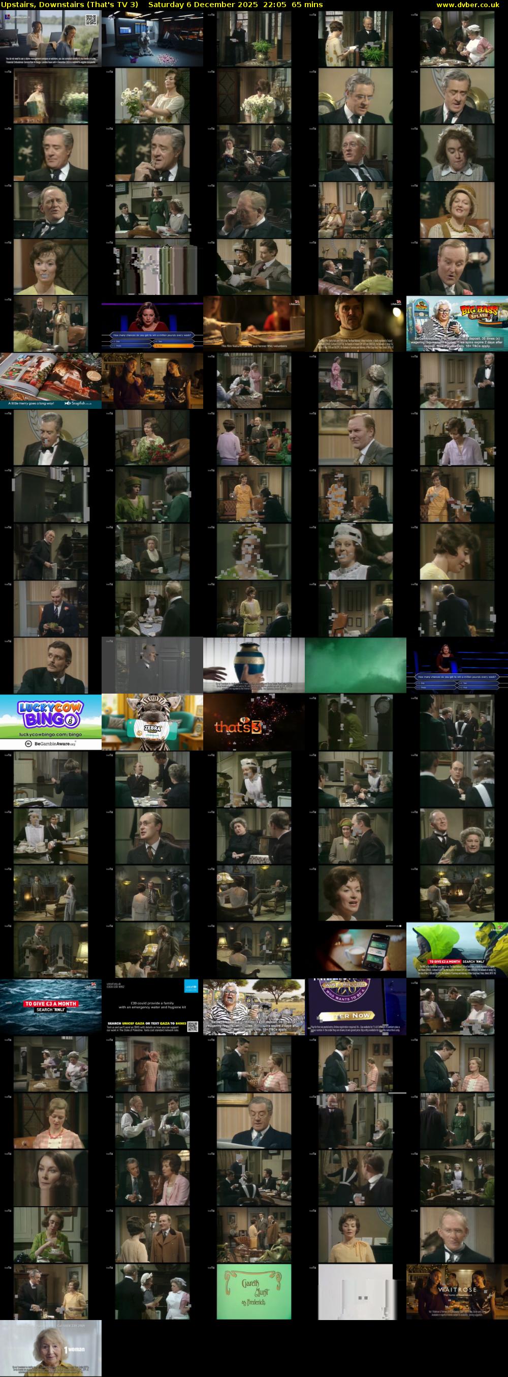 Upstairs, Downstairs (That's TV 3) Saturday 6 December 2025 22:05 - 23:10