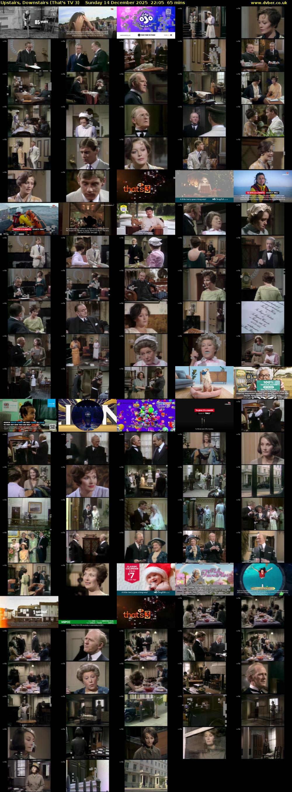 Upstairs, Downstairs (That's TV 3) Sunday 14 December 2025 22:05 - 23:10