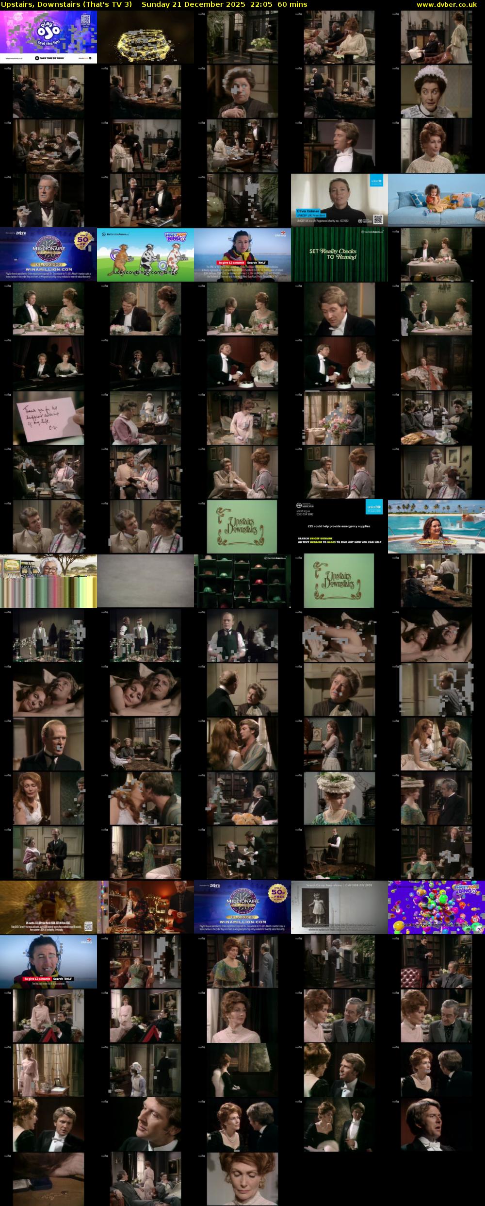 Upstairs, Downstairs (That's TV 3) Sunday 21 December 2025 22:05 - 23:05