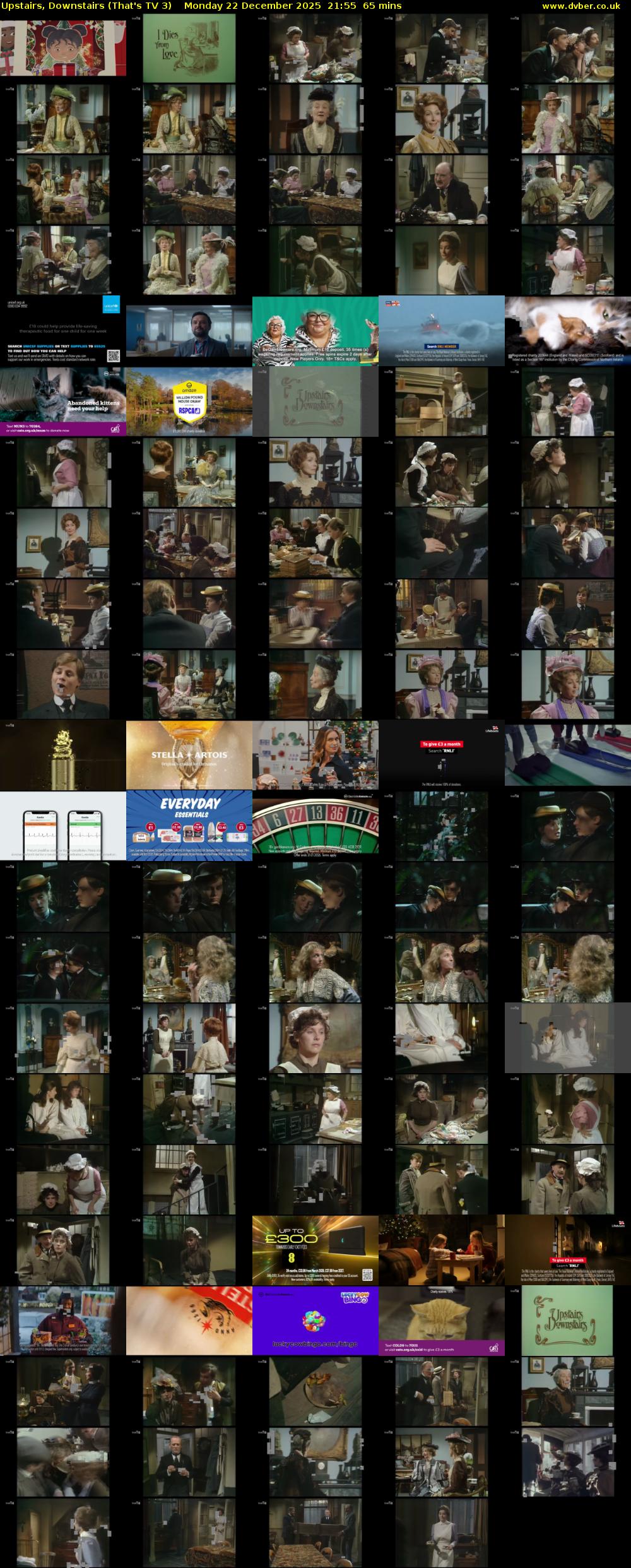Upstairs, Downstairs (That's TV 3) Monday 22 December 2025 21:55 - 23:00