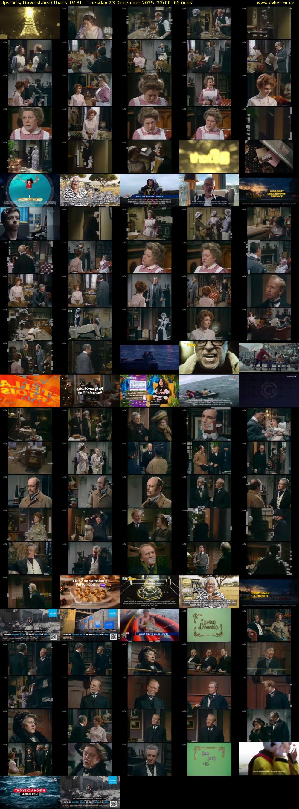 Upstairs, Downstairs (That's TV 3) Tuesday 23 December 2025 22:00 - 23:05