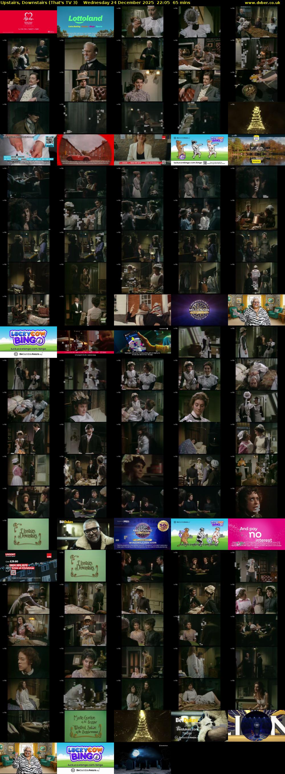 Upstairs, Downstairs (That's TV 3) Wednesday 24 December 2025 22:05 - 23:10