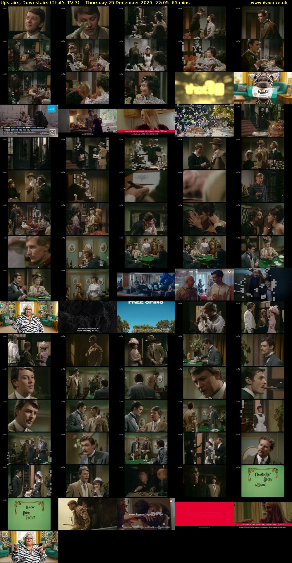 Upstairs, Downstairs (That's TV 3) Thursday 25 December 2025 22:05 - 23:10