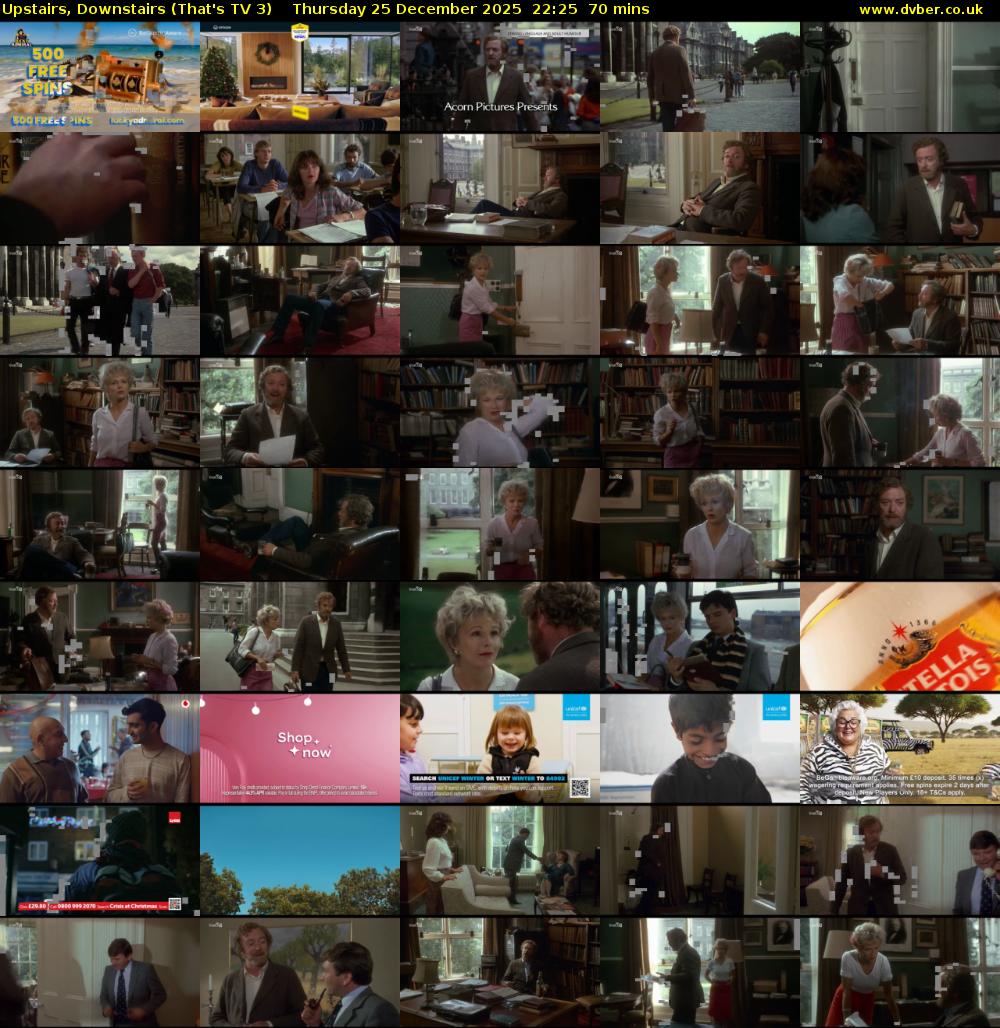 Upstairs, Downstairs (That's TV 3) Thursday 25 December 2025 22:25 - 23:35