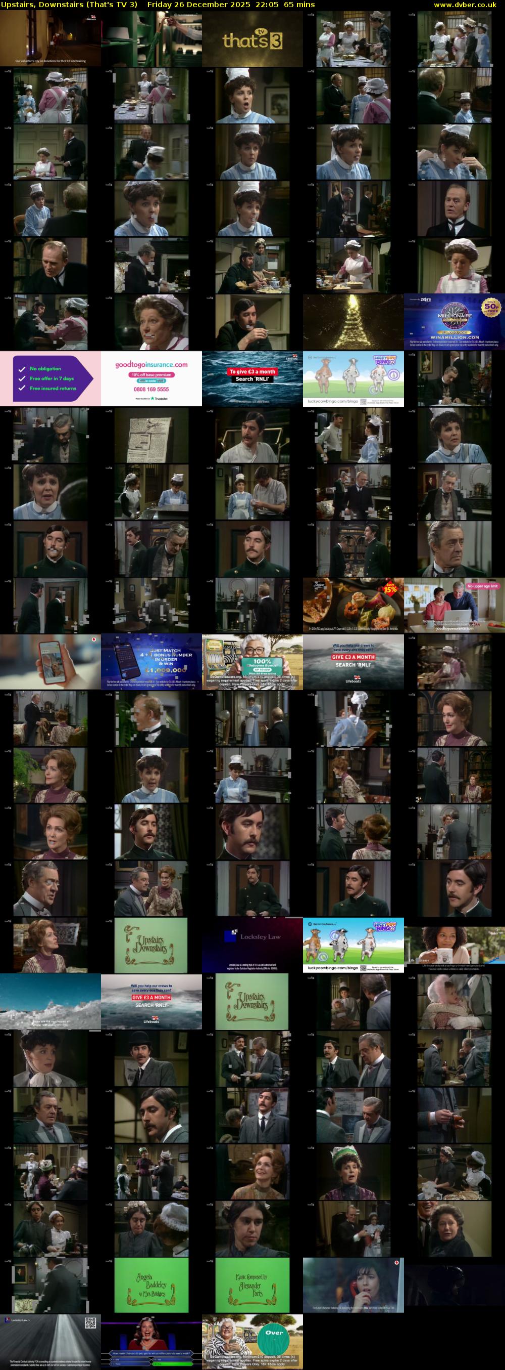 Upstairs, Downstairs (That's TV 3) Friday 26 December 2025 22:05 - 23:10