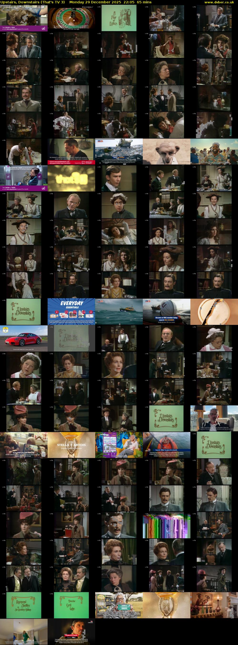 Upstairs, Downstairs (That's TV 3) Monday 29 December 2025 22:05 - 23:10