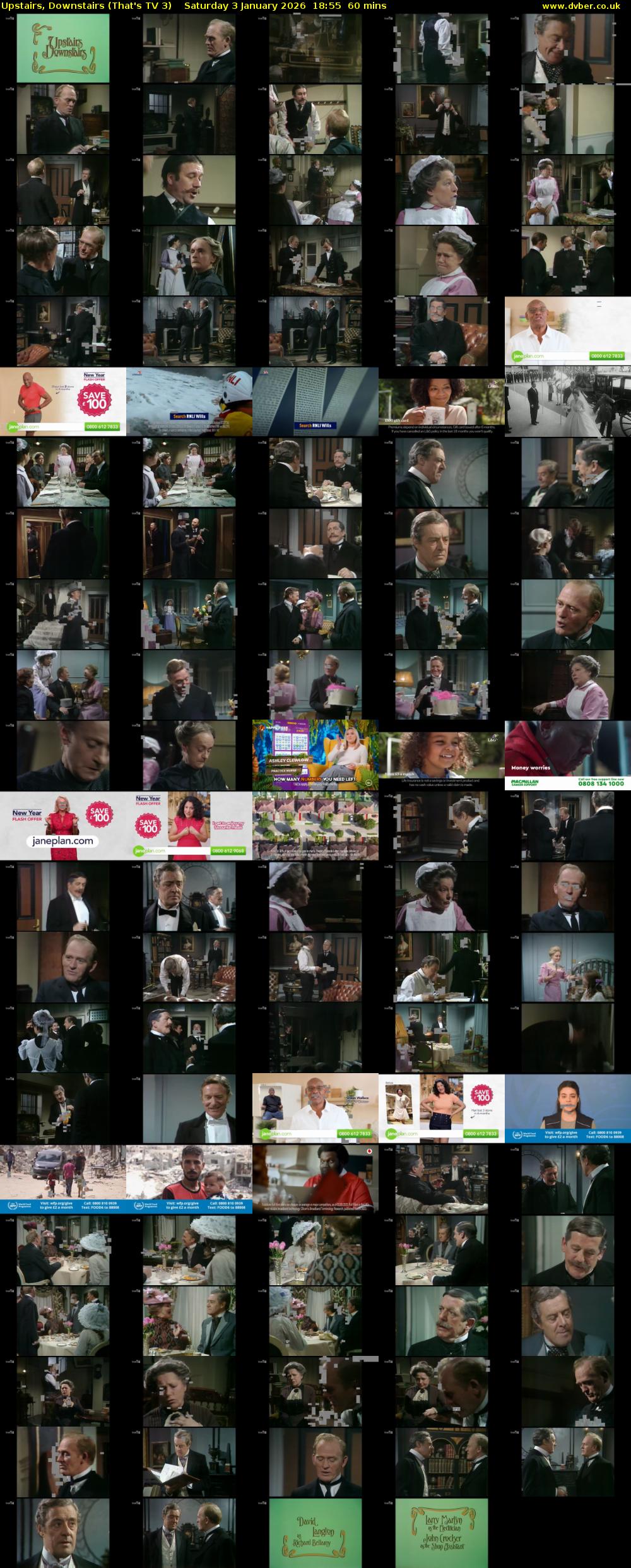 Upstairs, Downstairs (That's TV 3) Saturday 3 January 2026 18:55 - 19:55