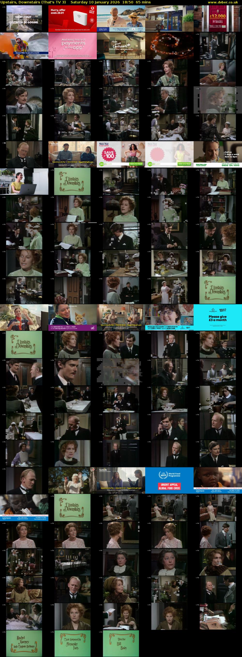 Upstairs, Downstairs (That's TV 3) Saturday 10 January 2026 18:50 - 19:55