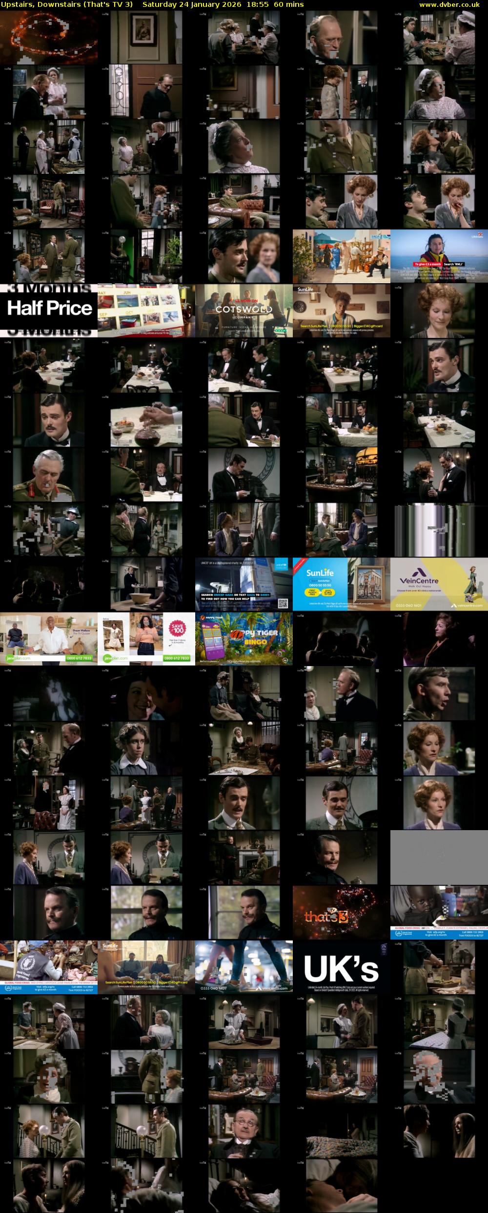 Upstairs, Downstairs (That's TV 3) Saturday 24 January 2026 18:55 - 19:55