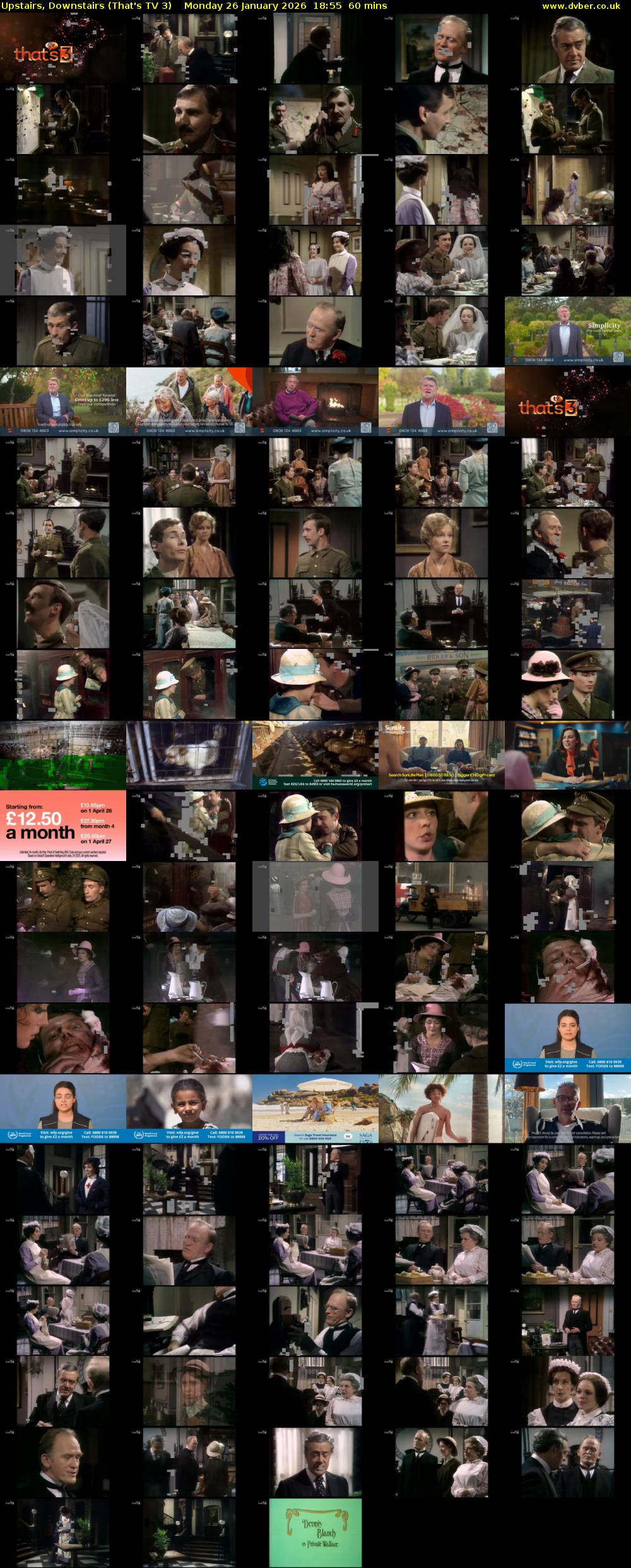 Upstairs, Downstairs (That's TV 3) Monday 26 January 2026 18:55 - 19:55