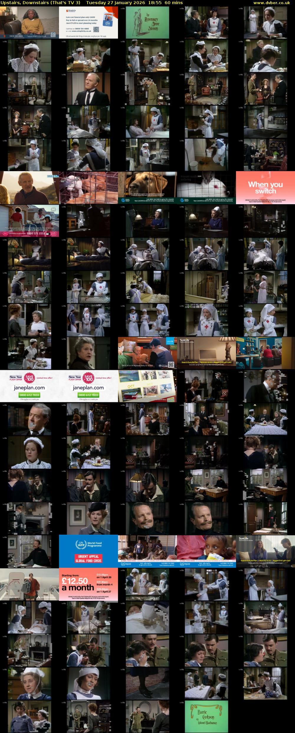 Upstairs, Downstairs (That's TV 3) Tuesday 27 January 2026 18:55 - 19:55