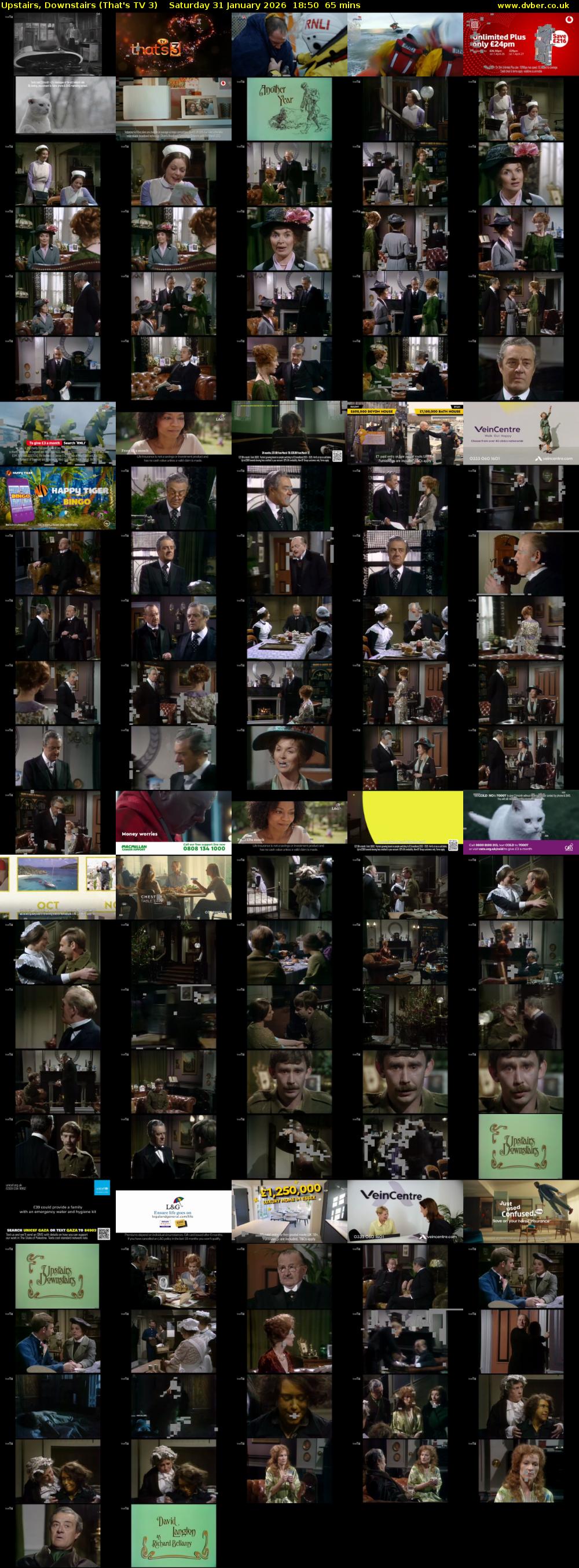 Upstairs, Downstairs (That's TV 3) Saturday 31 January 2026 18:50 - 19:55