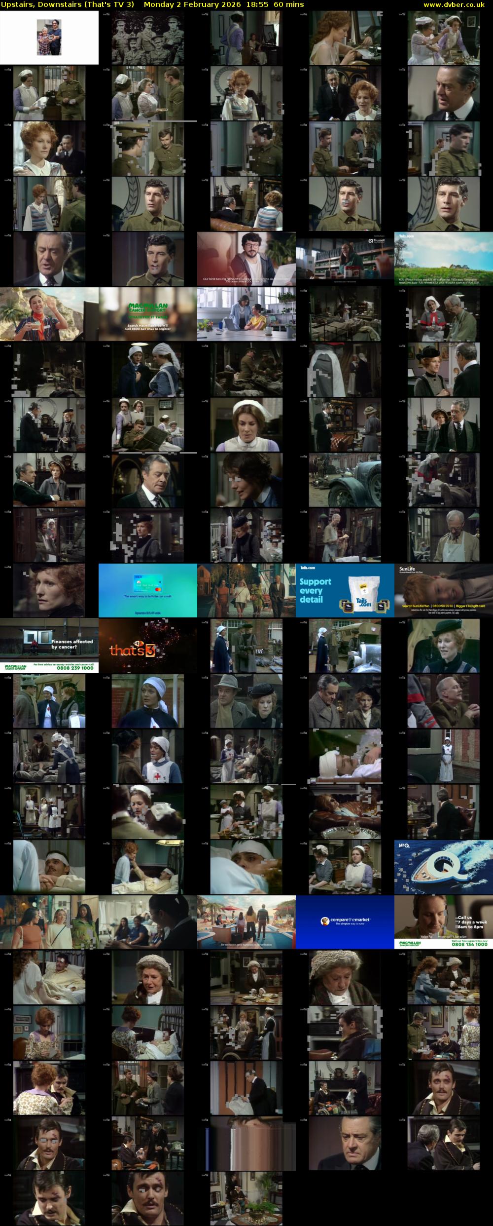Upstairs, Downstairs (That's TV 3) Monday 2 February 2026 18:55 - 19:55