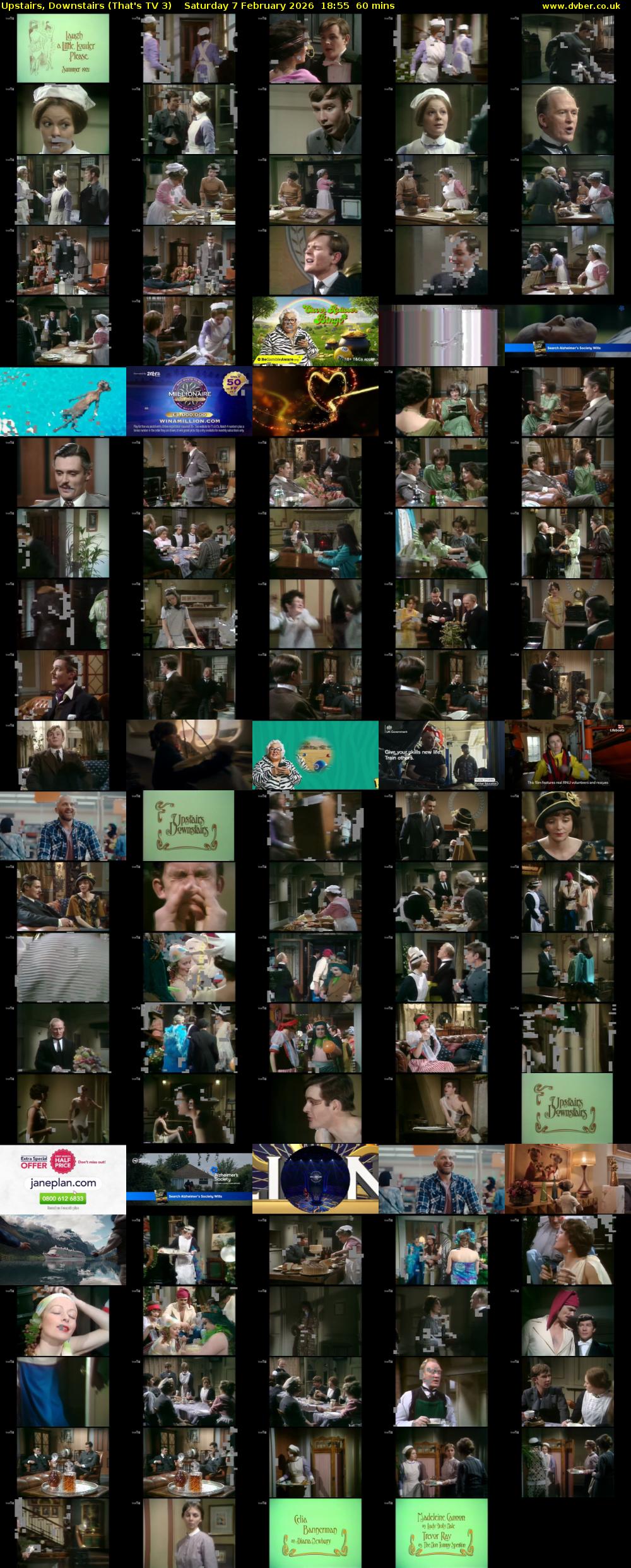 Upstairs, Downstairs (That's TV 3) Saturday 7 February 2026 18:55 - 19:55