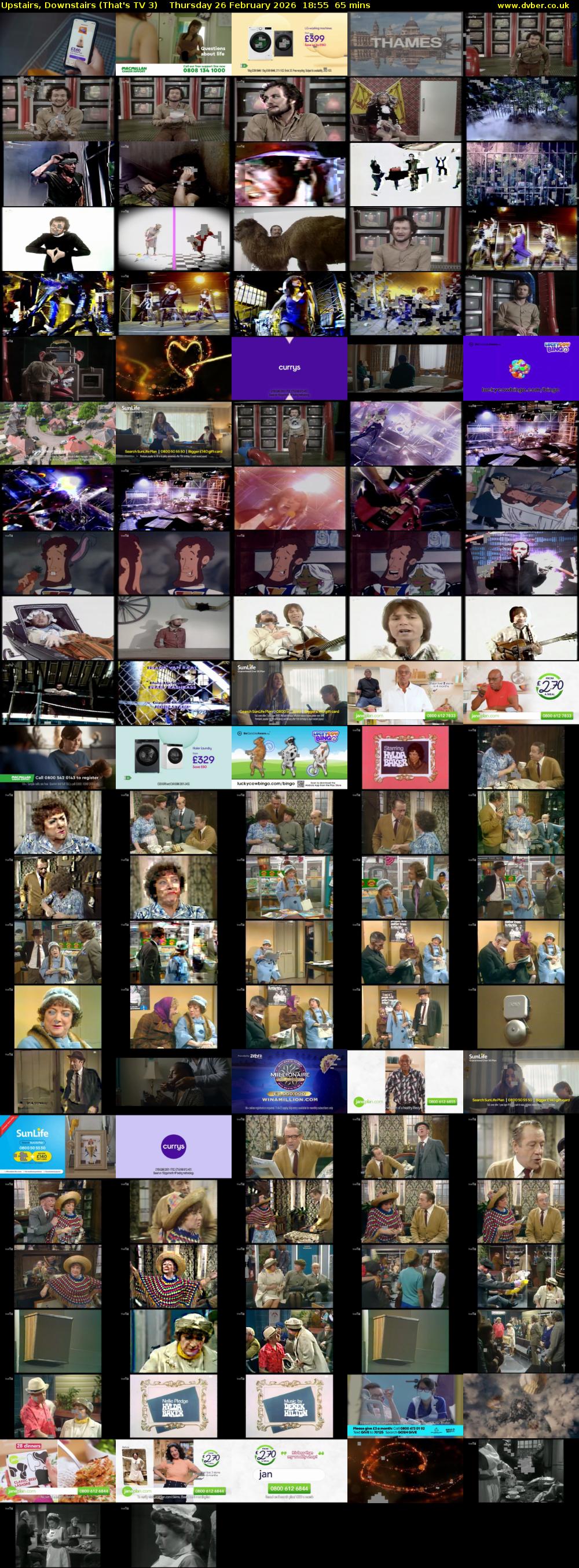 Upstairs, Downstairs (That's TV 3) Thursday 26 February 2026 18:55 - 20:00