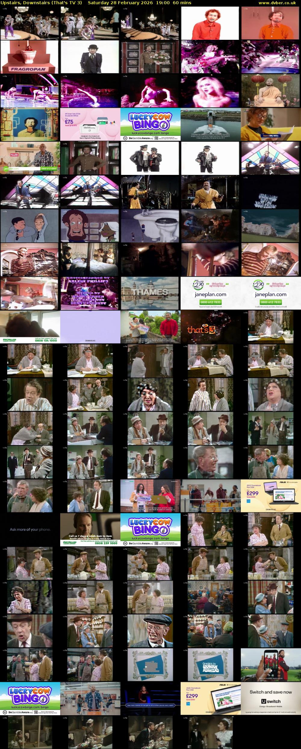 Upstairs, Downstairs (That's TV 3) Saturday 28 February 2026 19:00 - 20:00