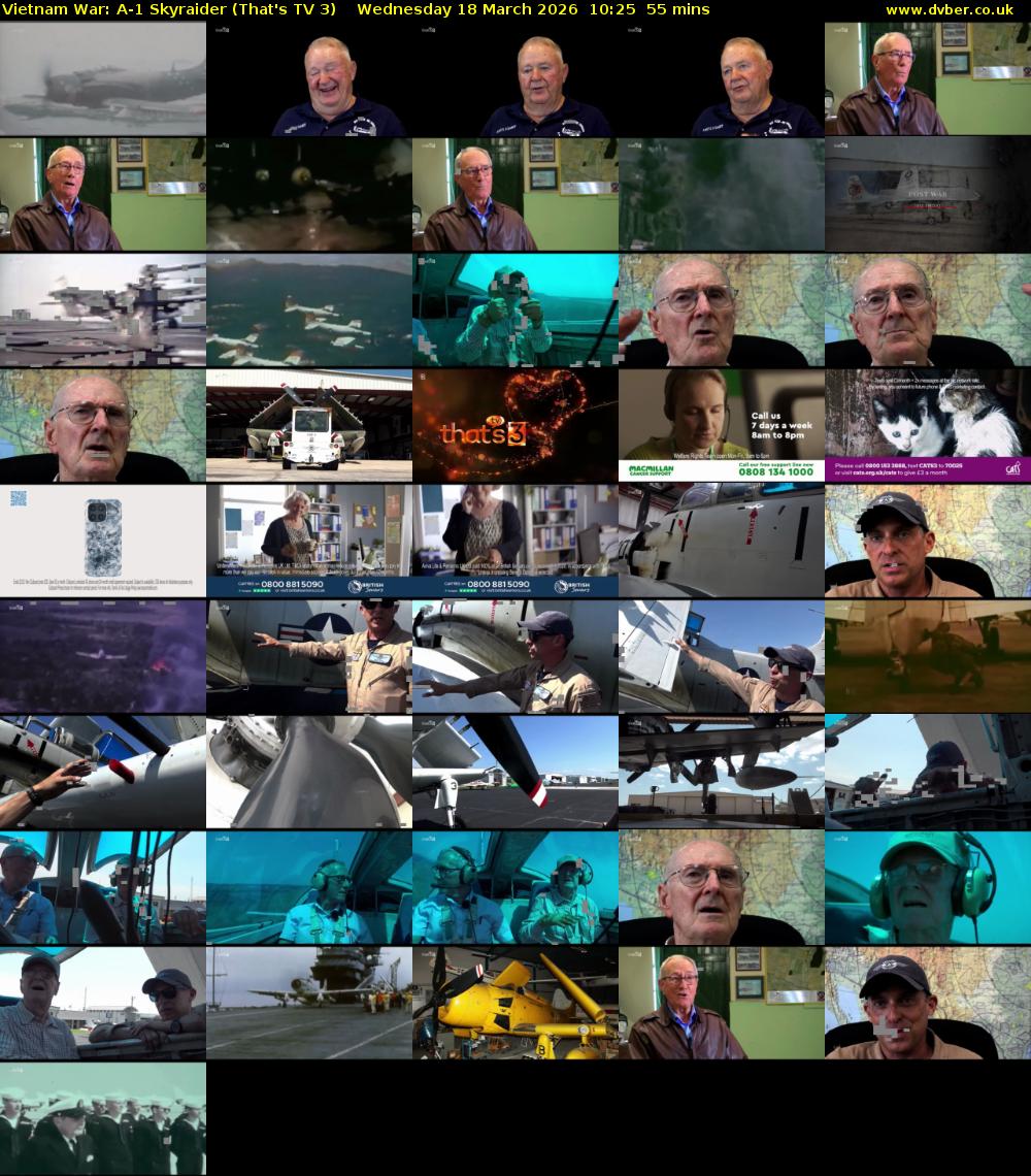 Vietnam War: A-1 Skyraider (That's TV 3) Wednesday 18 March 2026 10:25 - 11:20