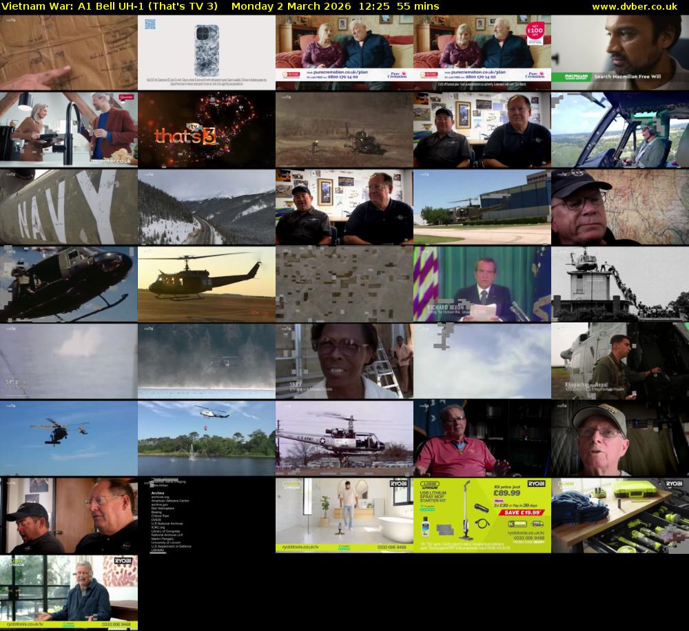 Vietnam War: A1 Bell UH-1 (That's TV 3) Monday 2 March 2026 12:25 - 13:20