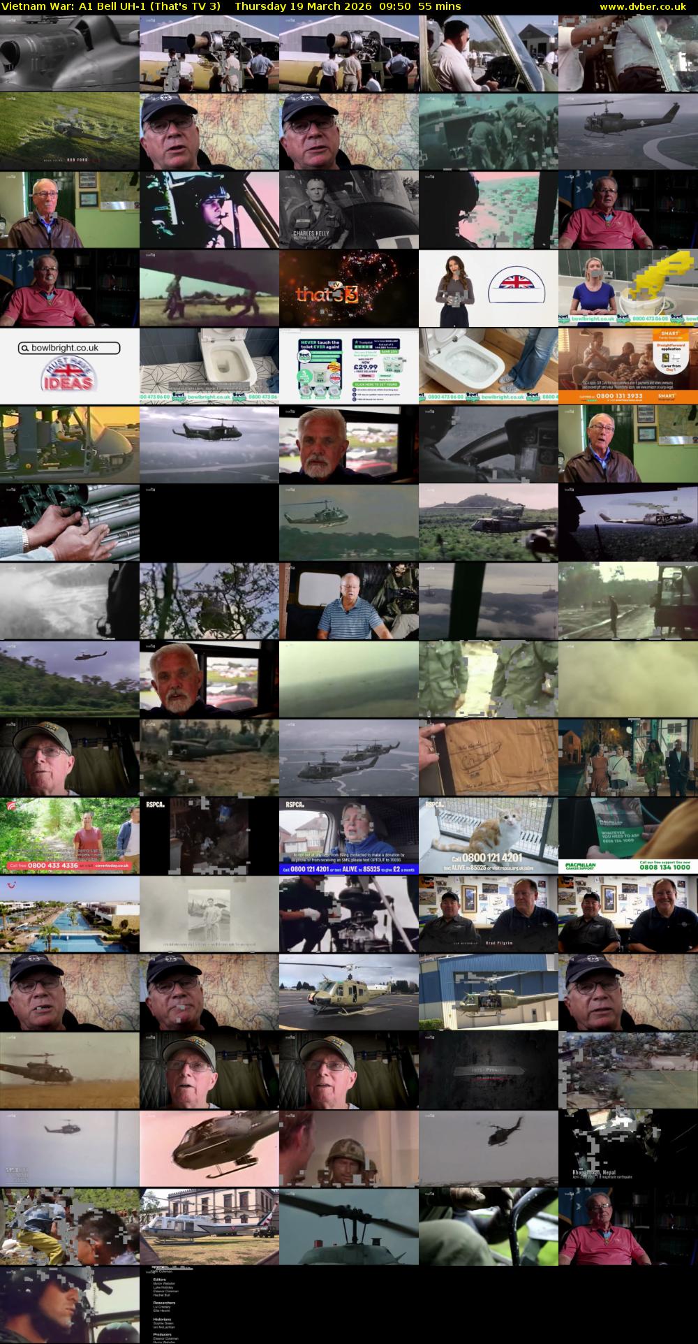 Vietnam War: A1 Bell UH-1 (That's TV 3) Thursday 19 March 2026 09:50 - 10:45