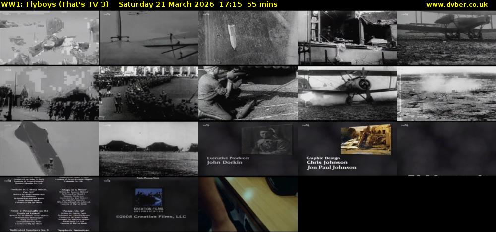 WW1: Flyboys (That's TV 3) Saturday 21 March 2026 17:15 - 18:10