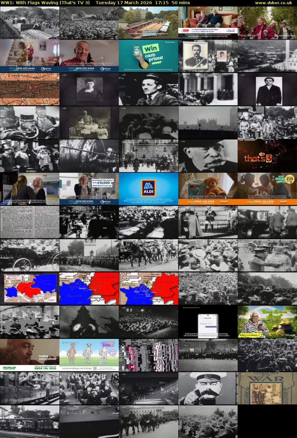 WW1: With Flags Waving (That's TV 3) Tuesday 17 March 2026 17:15 - 18:05