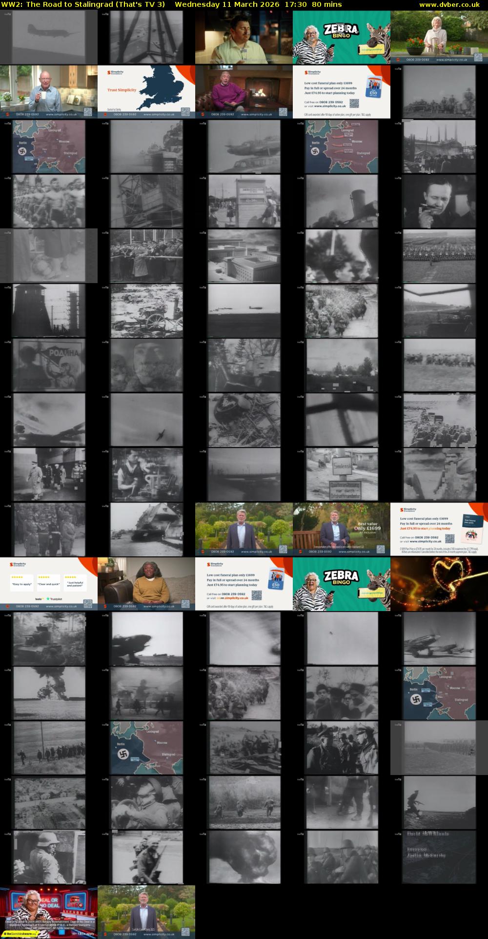 WW2: The Road to Stalingrad (That's TV 3) Wednesday 11 March 2026 17:30 - 18:50