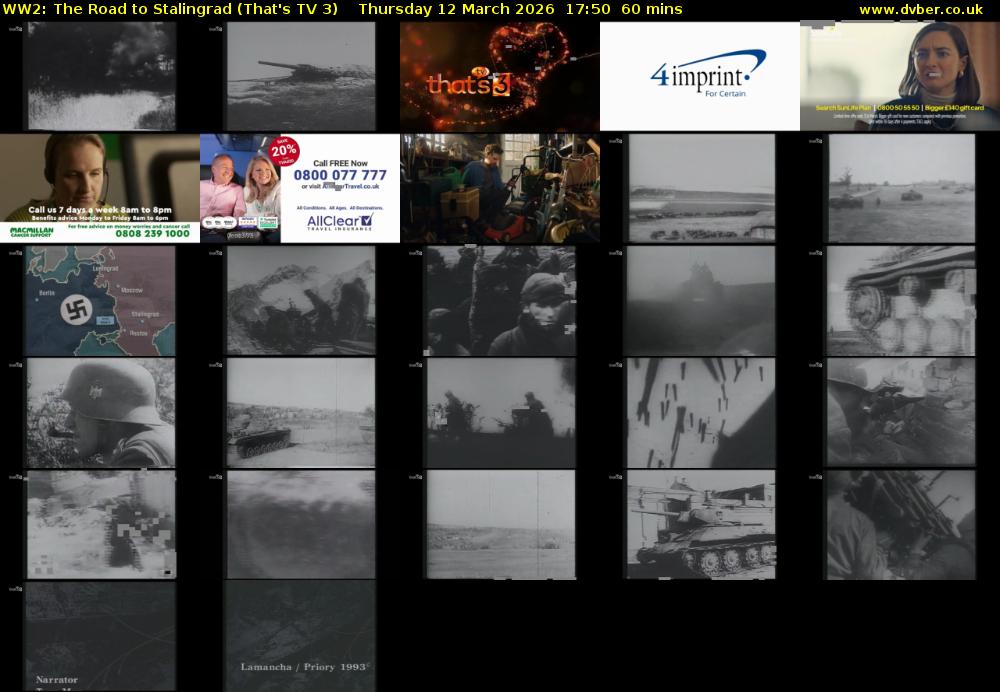 WW2: The Road to Stalingrad (That's TV 3) Thursday 12 March 2026 17:50 - 18:50